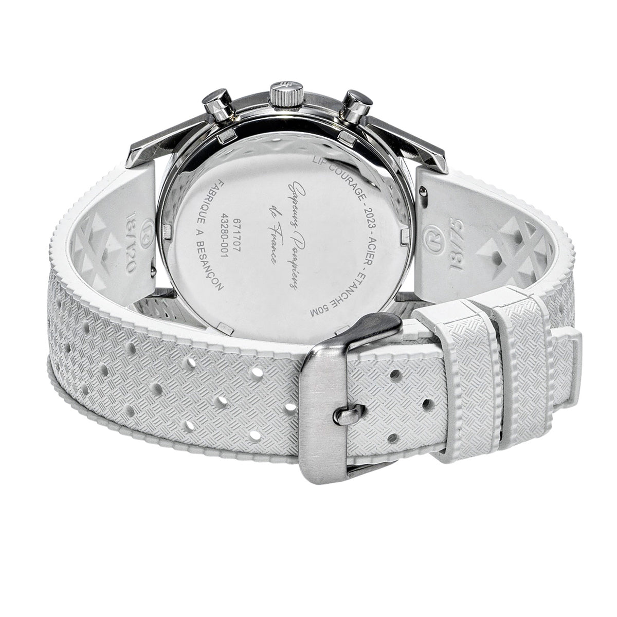 LIP 671707 Courage White Rubber Strap
