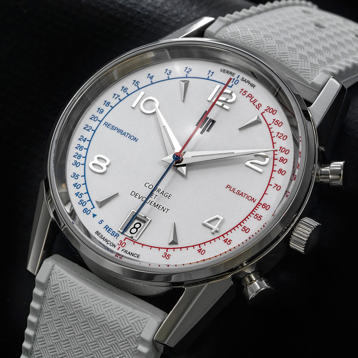 LIP 671707 Courage White Rubber Strap
