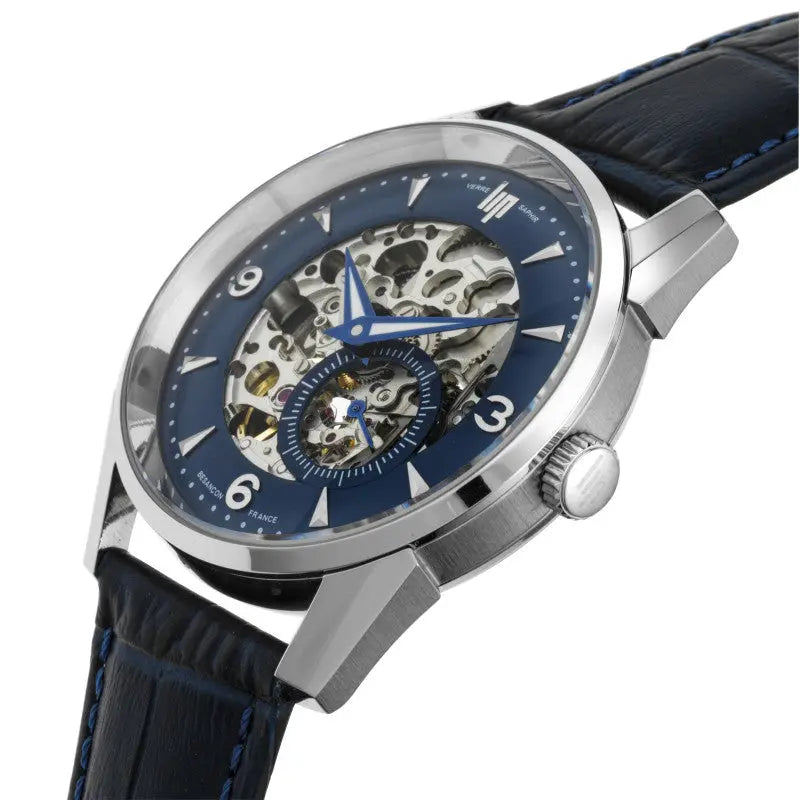 LIP 671725 Himalaya Automatic Blue Leather Strap
