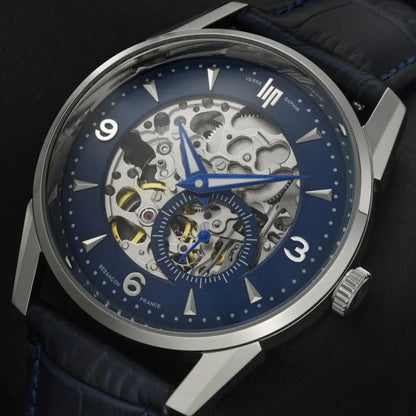 LIP 671725 Himalaya Automatic Blue Leather Strap