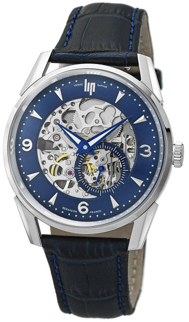 LIP 671725 Himalaya Automatic Blue Leather Strap