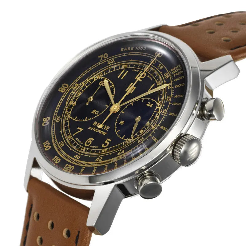 LIP 671826 Rallye Meca Chronograph Brown Leather Strap