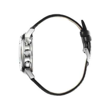 LIP 671828 Rallye Meca Chronograph Black Leather Strap