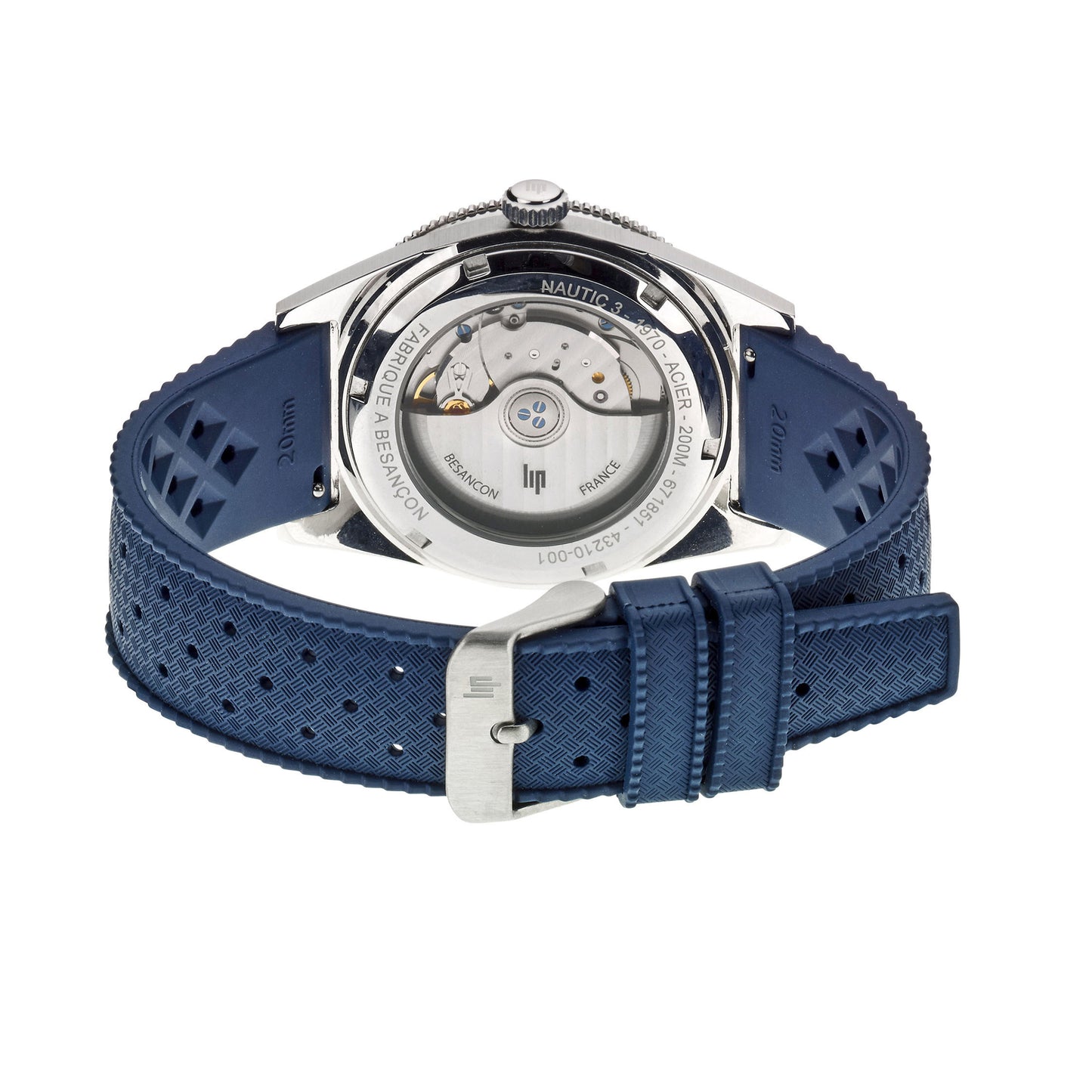 LIP 671851 Nautic 3 Automatic Blue Caoutcouc Strap