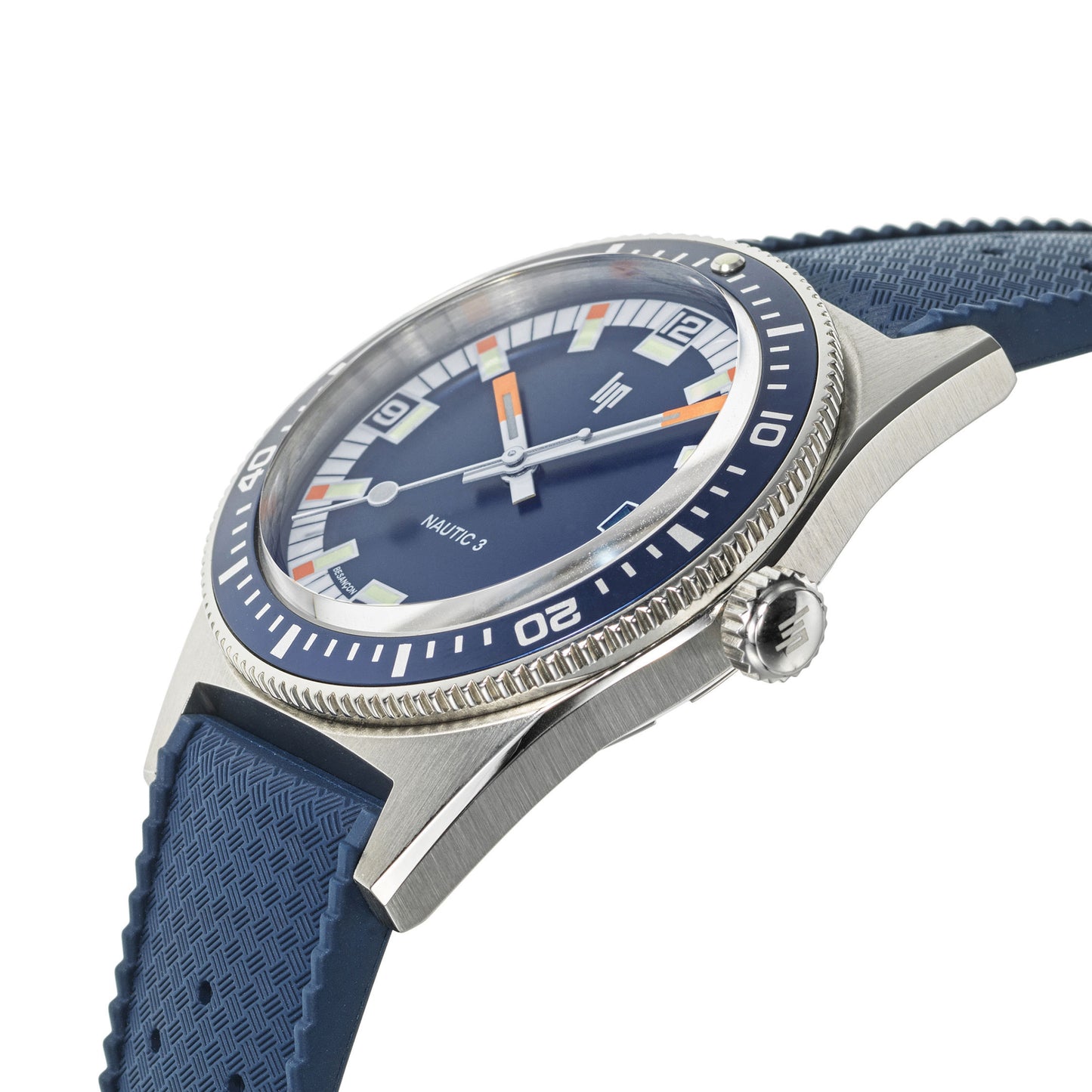 LIP 671851 Nautic 3 Automatic Blue Caoutcouc Strap