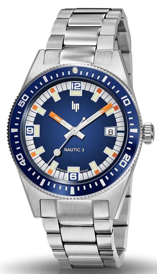 LIP 671853 Nautic 3 Automatic Stainless Steel Bracelet