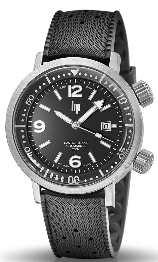 LIP 671855 Grande Nautic Ski Titane Automatic Nato-Rubber Strap