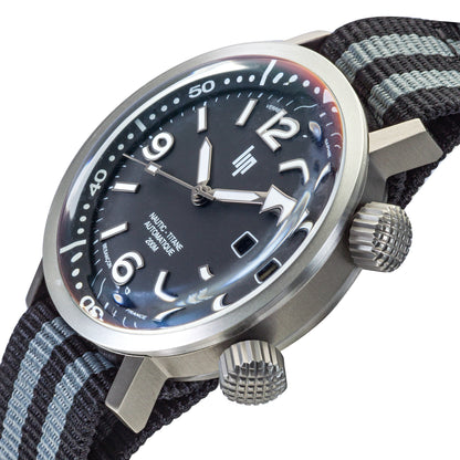 LIP 671855 Grande Nautic Ski Titane Automatic Nato-Rubber Strap