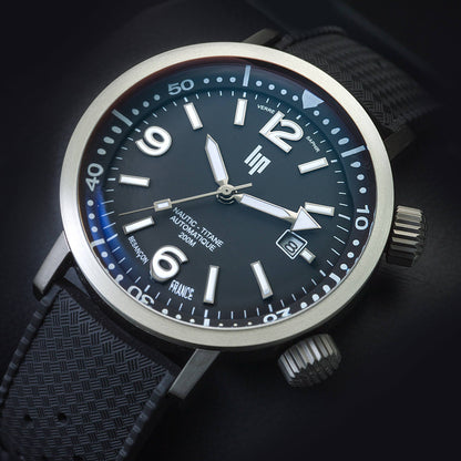 LIP 671855 Grande Nautic Ski Titane Automatic Nato-Rubber Strap