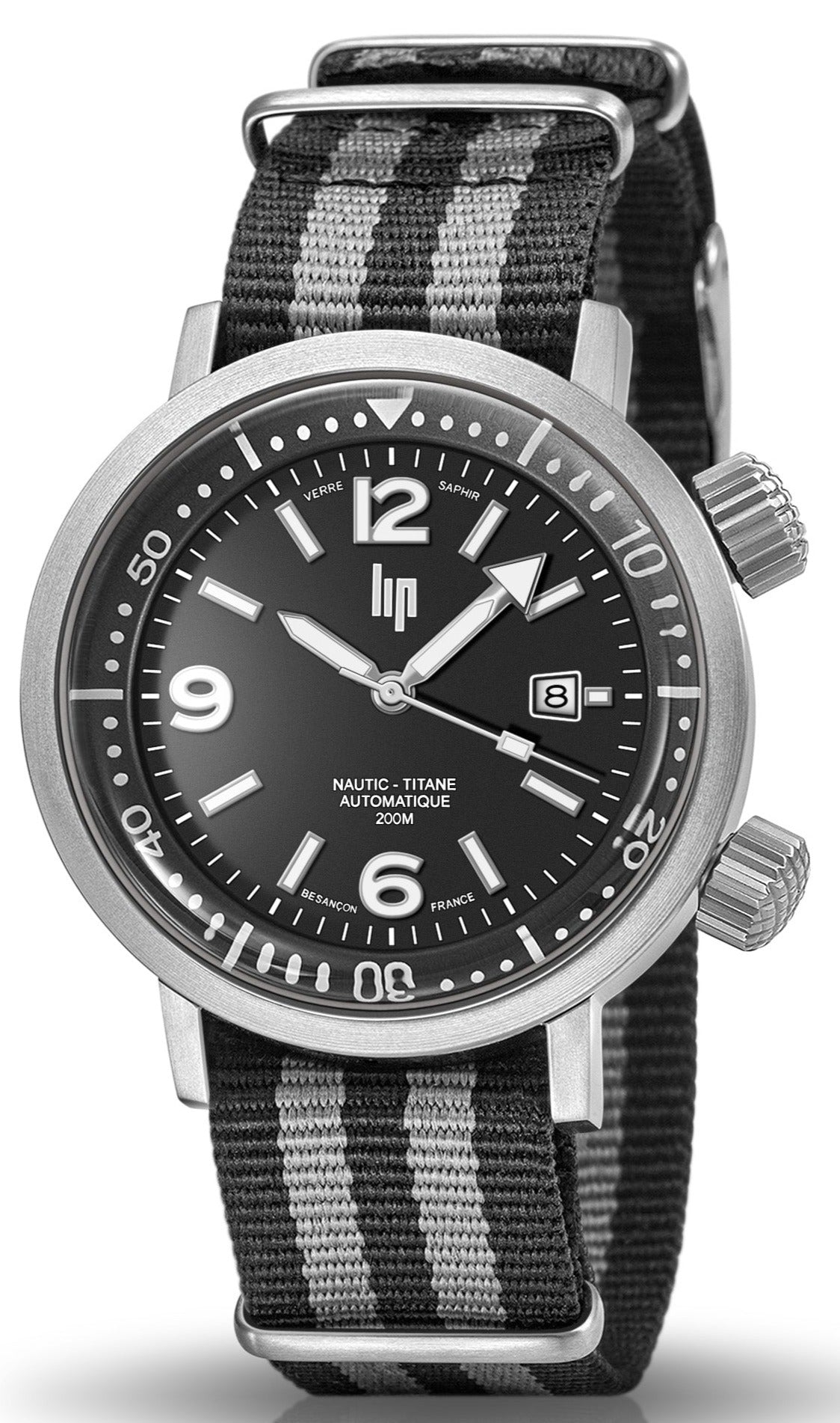 LIP 671855 Grande Nautic Ski Titane Automatic Nato-Rubber Strap