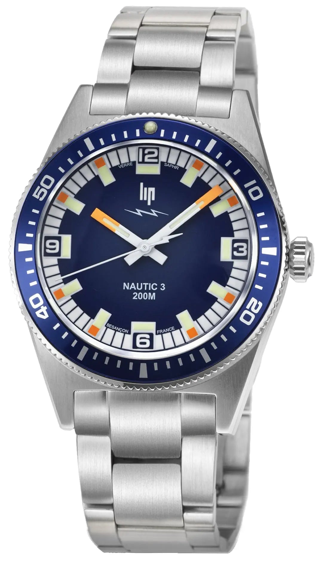 LIP 671862 Nautic 3 Stainless Steel Bracelet