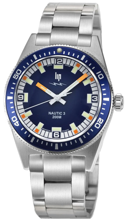 LIP 671862 Nautic 3 Stainless Steel Bracelet