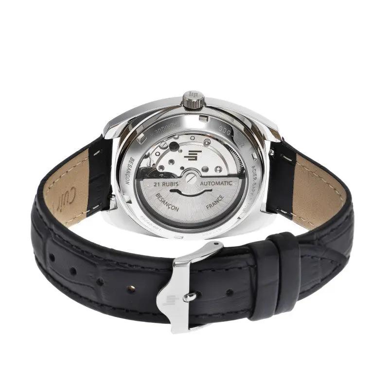 LIP 671880 General De Gaulle Automatic Black Leather Strap