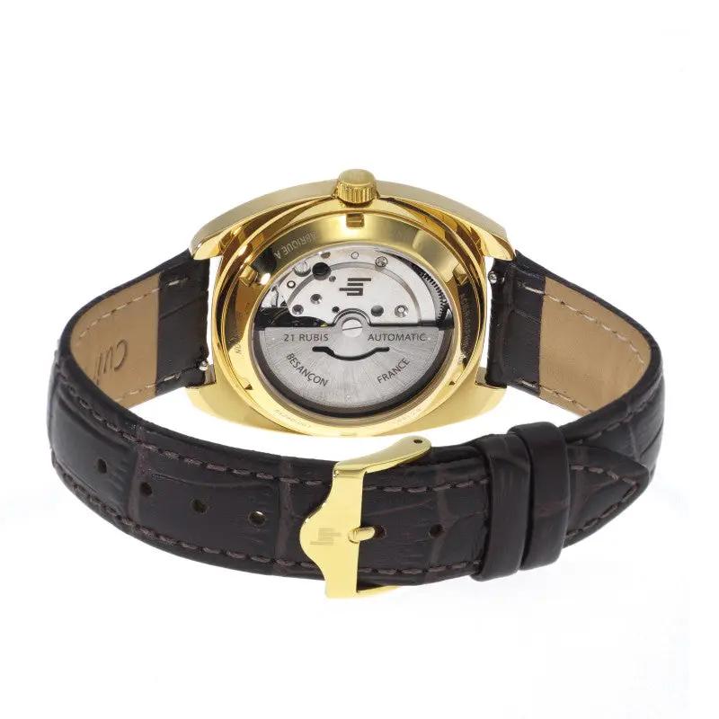 LIP 671881 General De Gaulle Automatic Brown Leather Strap