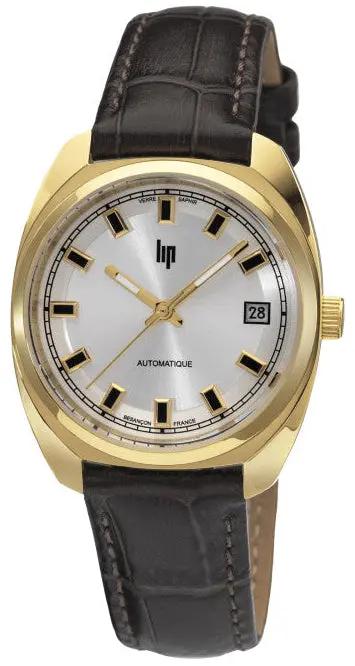 LIP 671881 General De Gaulle Automatic Brown Leather Strap