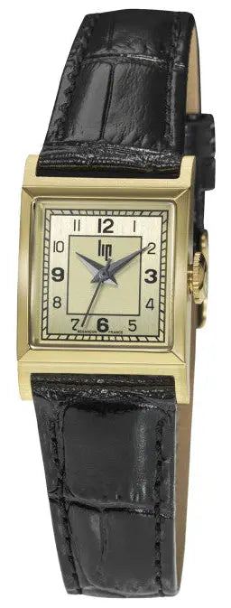 LIP 671942 Lip Churchill C18 Black Leather Strap