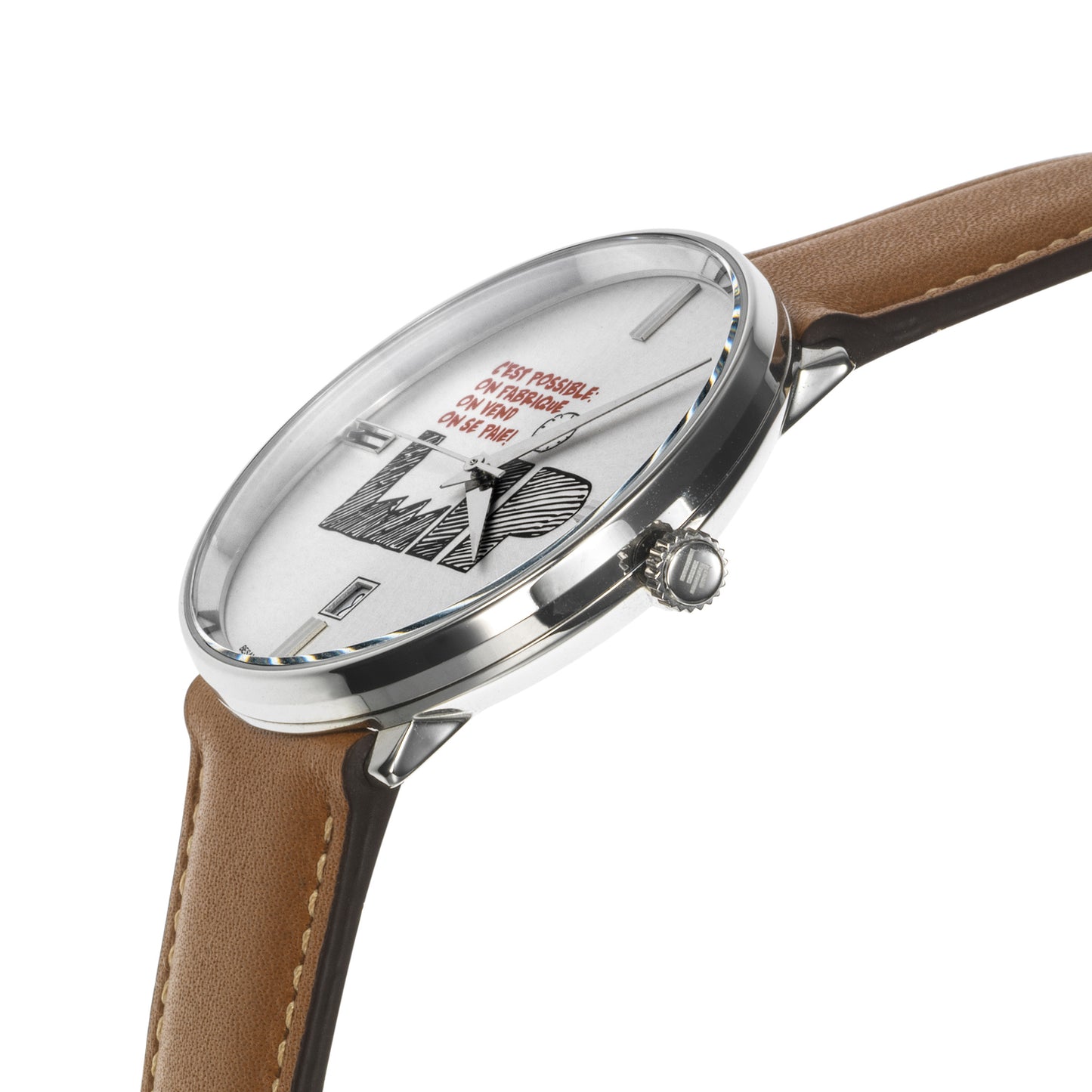 LIP 671950 Lip C'est Possible Brown Leather Strap