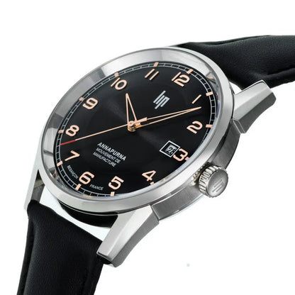 LIP 676010 Annapurna Automatic Black Leather Strap