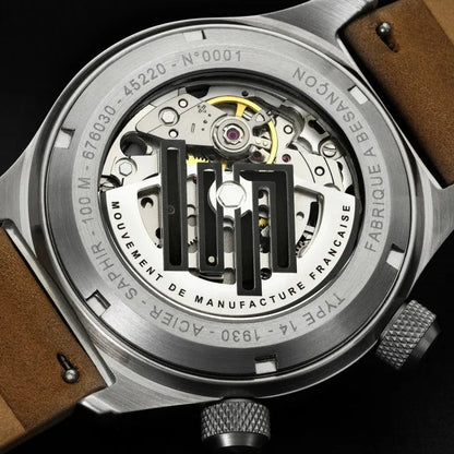 LIP 676030 Type 14 Automatic Camel Brown Leather Strap