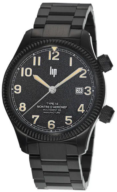 LIP 676033 Type 14 Automatic Black Stainless Steel Bracelet