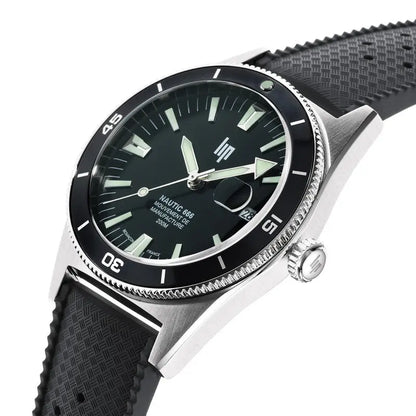 LIP 676050 Nautic 666 Automatic Black Rubber Strap