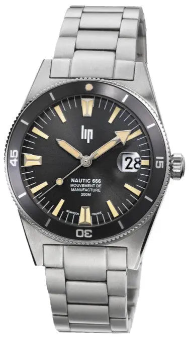 LIP 676053 Nautic 666 Automatic Silver Stainless Steel Bracelet