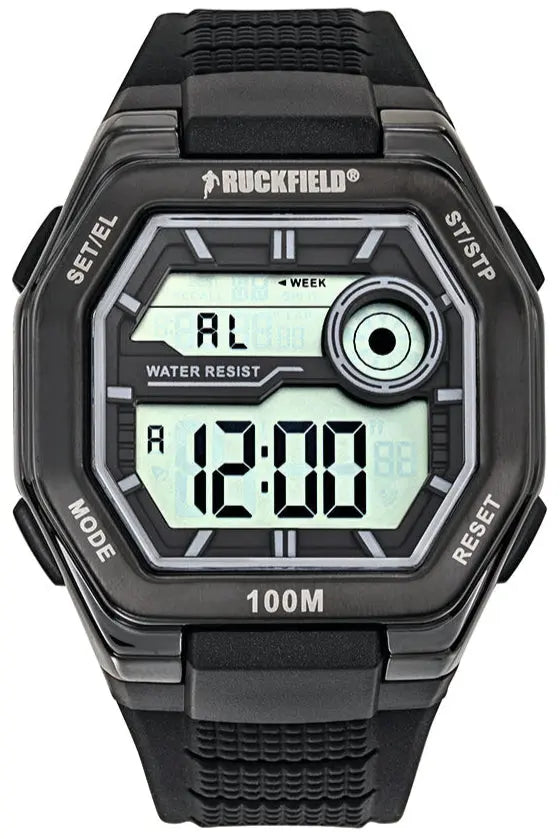 Ruckfield 685206 Digital Black Rubber Strap