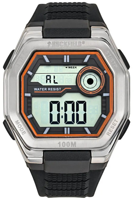 Ruckfield 685207 Digital Black Rubber Strap