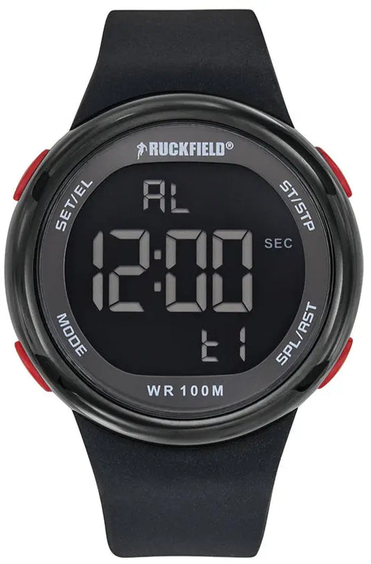 Ruckfield 685232 Digital Black Rubber Strap
