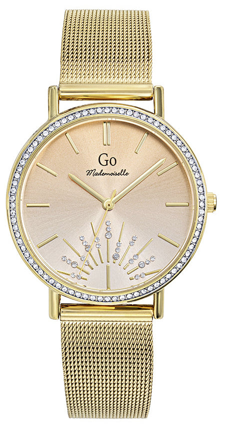 GO Girl Only 695713 Gold Stainless Steel Mesh Bracelet
