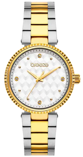 BREEZE 712341.1 Bossy Two Tone Stainless Steel Bracelet