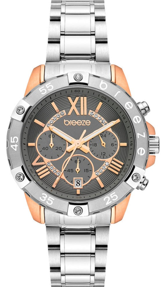 BREEZE 712441.5 Spectacolo Chronograph Stainless Steel Bracelet