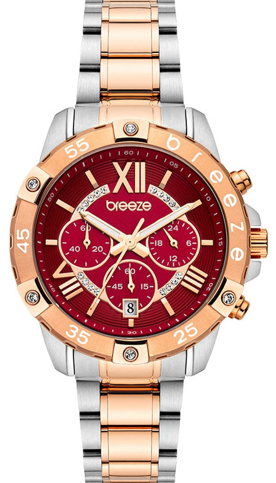 BREEZE 712441.6 Spectacolo Chronograph Two Tone Stainless Steel Bracelet