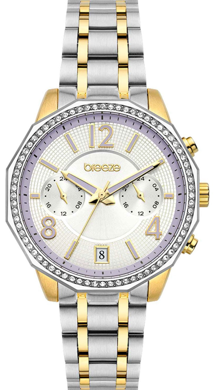 BREEZE 712451.1 Crystàl Swarovski Two Tone Stainless Steel Bracelet