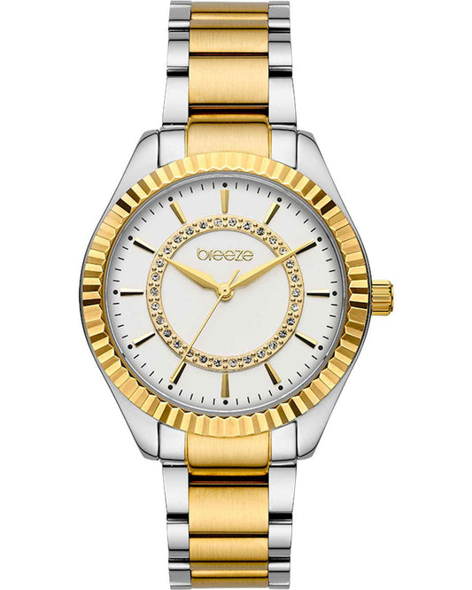 BREEZE 712471.1 Magnificent Swarovski Two Tone Stainless Steel Bracelet