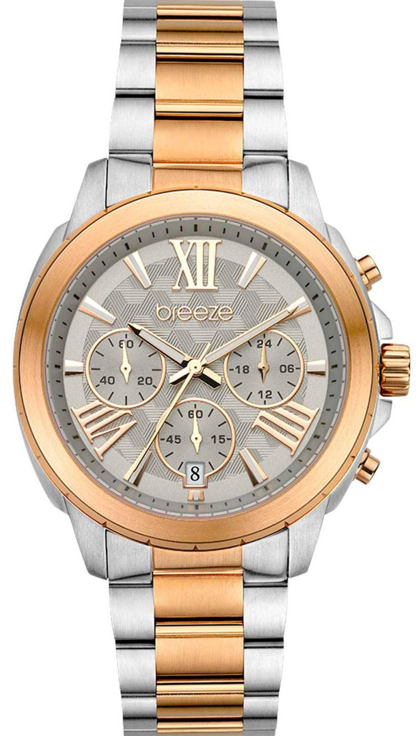 BREEZE 712481.6 Chronique Chronograph Two Tone Stainless Steel Bracelet