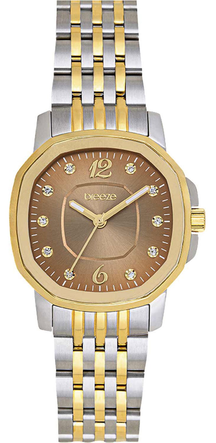 BREEZE 212281.2 Prestinia Swarovski Chronograph Gold Stainless Steel Bracelet