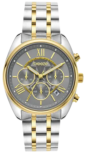 BREEZE 712521.7 Poshius Chronograph Two Tone Stainless Steel Bracelet