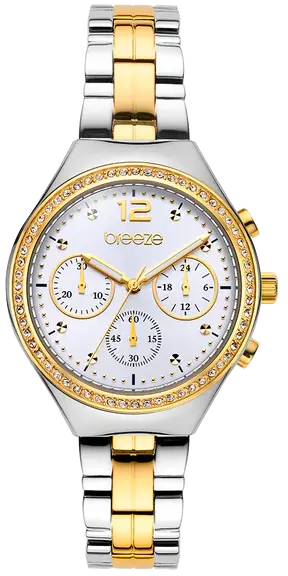 BREEZE 712561.1 Absolute Chronograph Two Tone Stainless Steel Bracelet