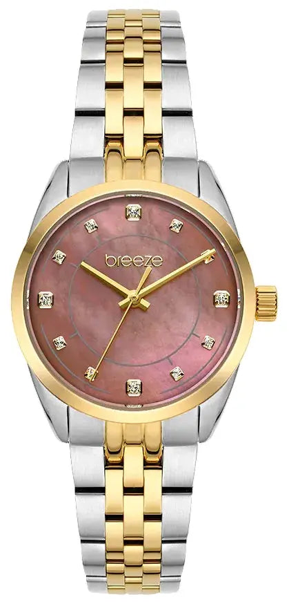 BREEZE 212281.2 Prestinia Swarovski Chronograph Gold Stainless Steel Bracelet