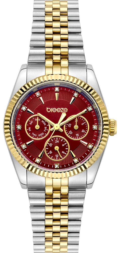 BREEZE 212281.2 Prestinia Swarovski Chronograph Gold Stainless Steel Bracelet