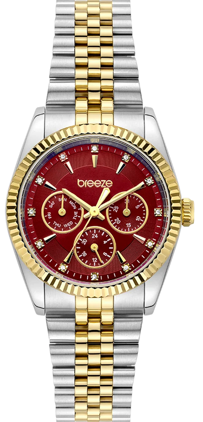 BREEZE 212281.2 Prestinia Swarovski Chronograph Gold Stainless Steel Bracelet