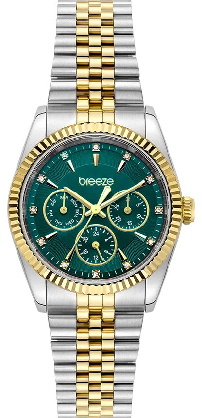 BREEZE 212281.2 Prestinia Swarovski Chronograph Gold Stainless Steel Bracelet