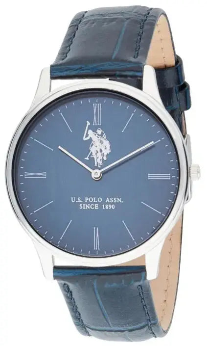 U.S. POLO USP7200BL Jeremy Blue Leather Strap