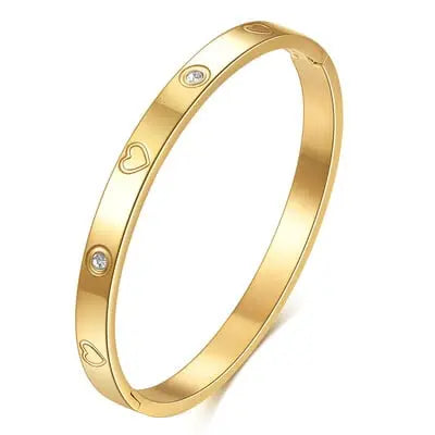 N00965G Riviera Stainless Steel Bracelet with Zirconia
