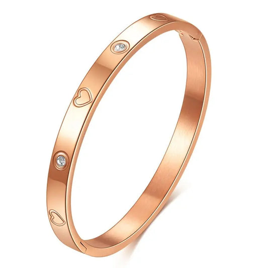 N00965G Riviera Stainless Steel Bracelet with Zirconia