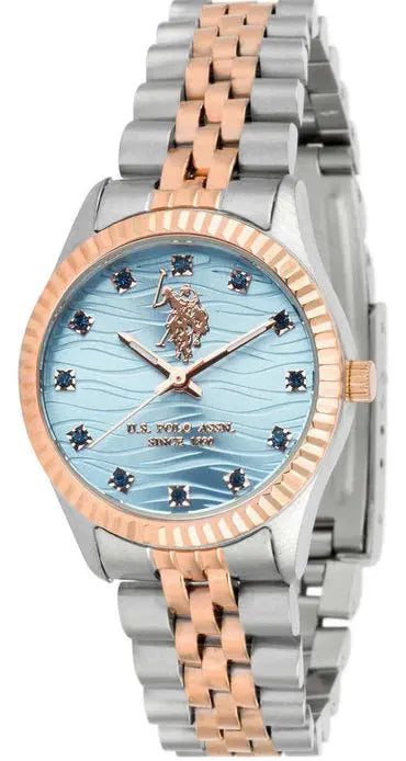 U.S. POLO USP8232BL Azure Two Tone Stainless Steel Bracelet