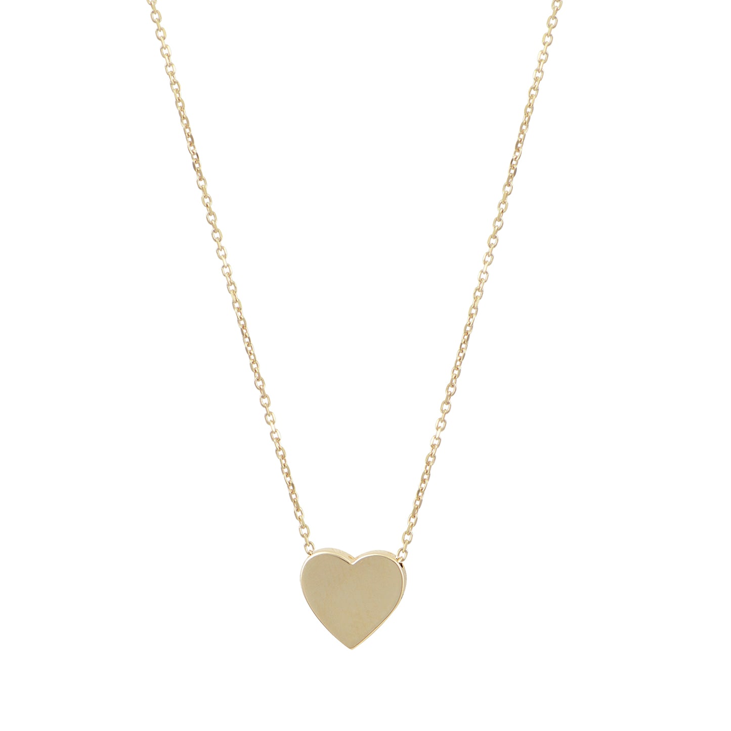 K827WM Matt Heart Necklace in 9ct White Gold