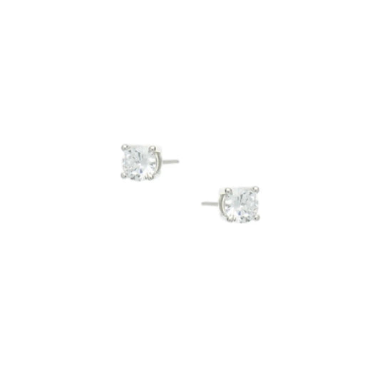 SC270-1W Stud Earrings in Platinum Plated Silver