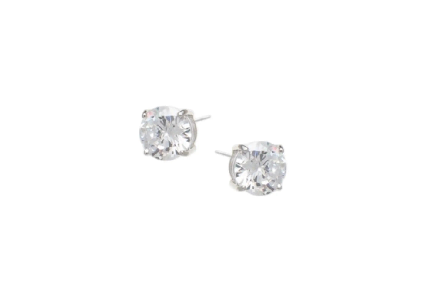 SC270-1W Stud Earrings in Platinum Plated Silver